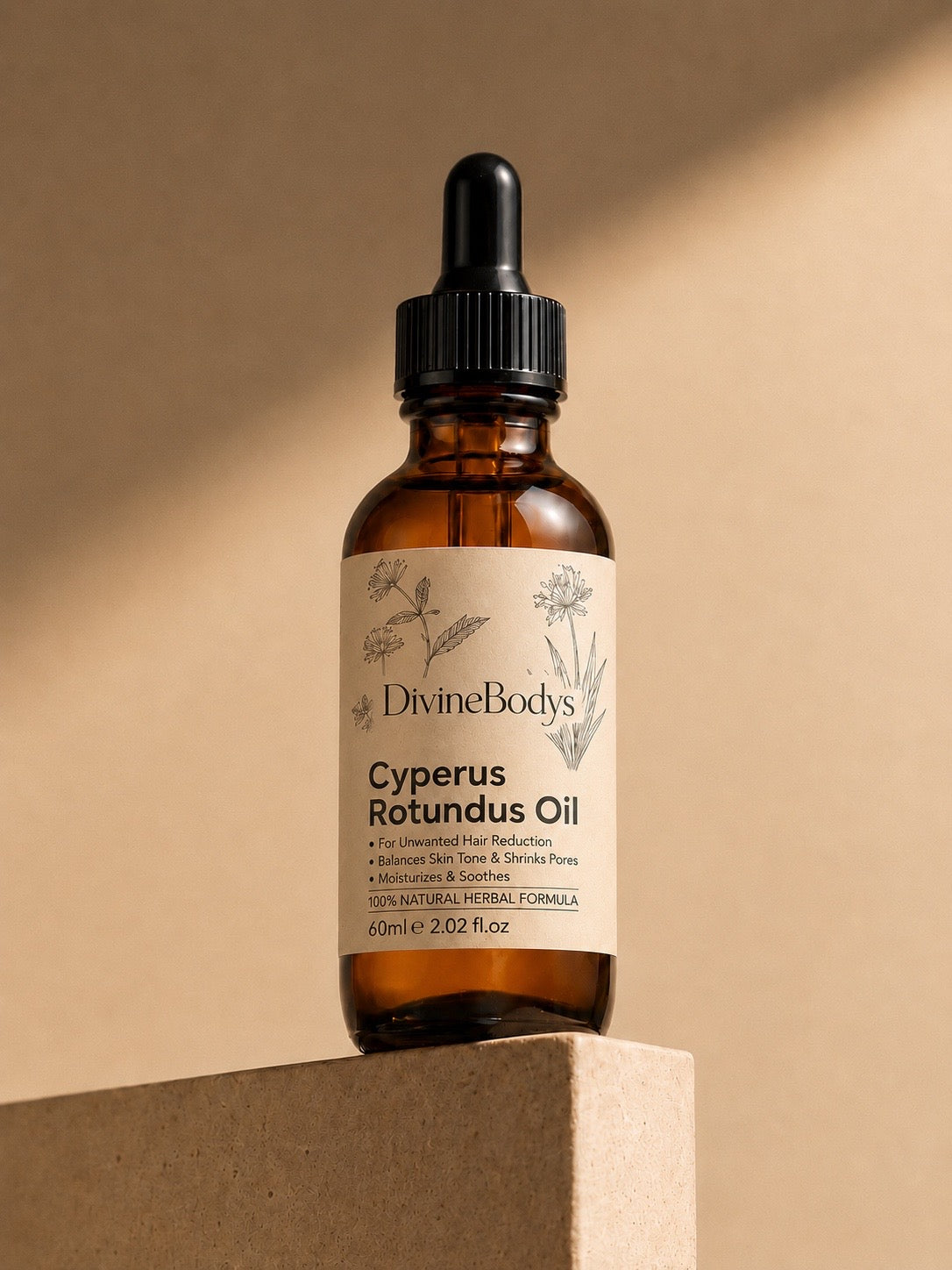 Cyperus Rotundus Body Oil with Almond Oil & Aloe Vera