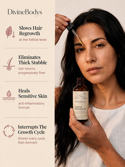 Cyperus Rotundus Body Oil with Almond Oil & Aloe Vera