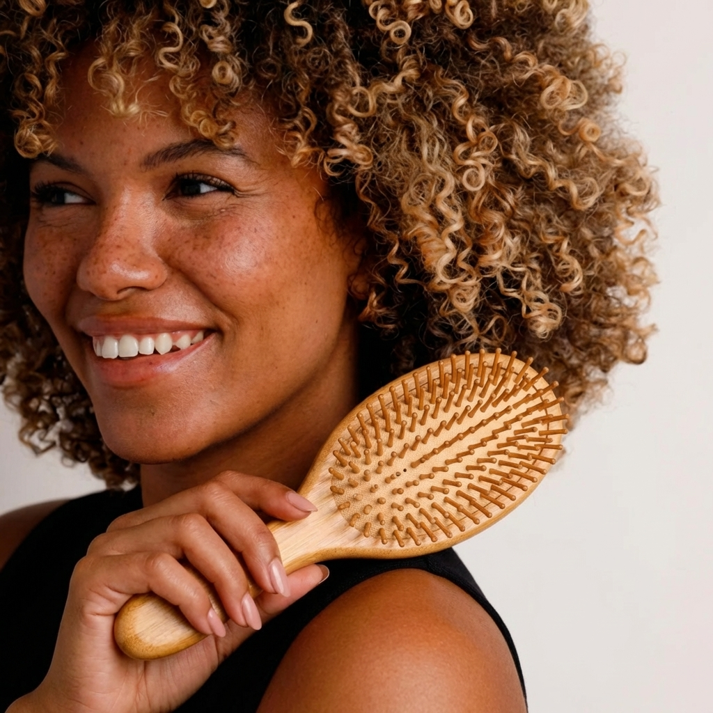 Bamboo Hair Brush For Sensitive Hair